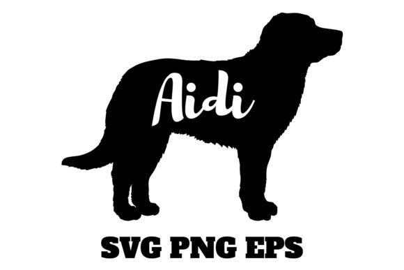 Aidi Dog Silhouette Dog Breeds SVG