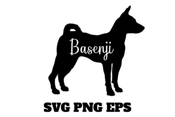Basenji Dog Silhouette SVG