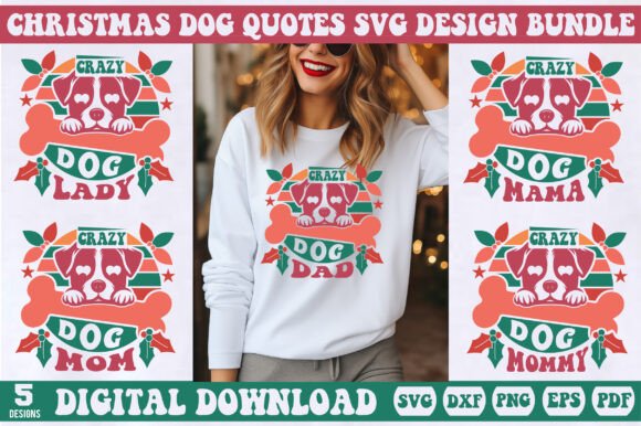Christmas Dog Quotes Svg Design Bundle