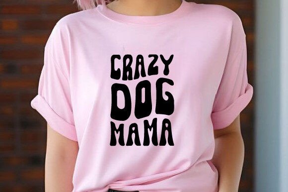 Crazy Dog Mama SVG Trendy Retro PNG