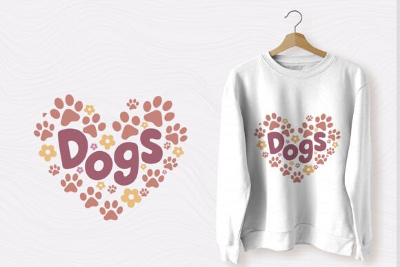 Dog Love Heart Design