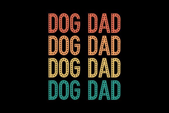 Retro Vintage Dog Dad Svg Png Design