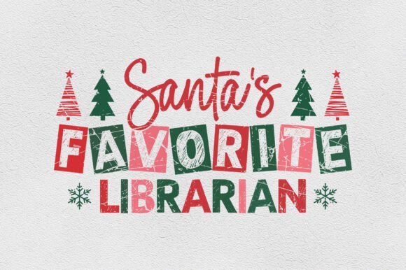 Santa’s Favorite SVG Christmas Librarian