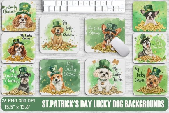 St. Patrick’s Day Lucky Dog Backgrounds Bundle